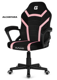 Fotel obrotowy do biurka MARIO ALCANTARA BLACK + PINK